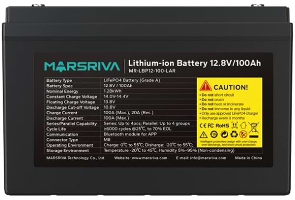 Аккумулятор для ИБП Marsriva 12.8V/100Ah (MR-LBP12-100-LAR)